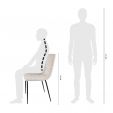 Chaise de salle à manger Kick Saar - Crème