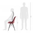 Chaise scandinave Kick Velvet - Rose