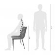 Chaise de salle à manger Kick Saar - Gris