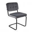 Chaise tubulaire Kick Ivy - Anthracite