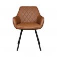 Chaise pour salle à manger Kick Karl - Cognac