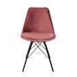 Chaise scandinave Kick Velvet - Rose
