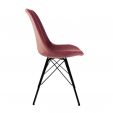 Chaise scandinave Kick Velvet - Rose