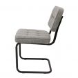 Chaise tubulaire Kick Yves - Gris