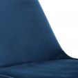 Chaise scandinave Kick Velvet - Bleu Foncé