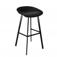 Tabouret de bar Kick Finn Bas - Velours Noir