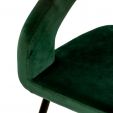 Chaise de salle à manger Kick Lenn - Velours Vert Foncé