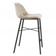 Tabouret de bar Kick JEFF - Velours Champagne
