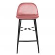 Tabouret de bar Kick JEFF - Velours Rose
