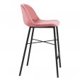 Tabouret de bar Kick JEFF - Velours Rose