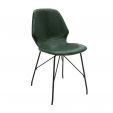 Chaise de salle à manger Kick Liam - Vert foncé