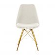 Chaise scandinave Kick Jens Blanc - Cadre Or