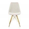 Chaise scandinave Kick Jens Blanc - Cadre Or