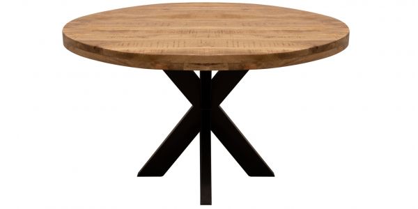 Table à manger Industrielle Kick Round Dax - 140 cm